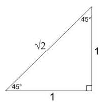 45-45-90 special right triangle