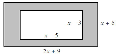 Applications of polynomials. Find area of rectangles.