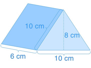 Surface area of triangular prisms