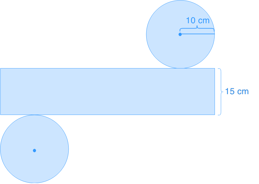 Finding volume of a cylinder from its nets