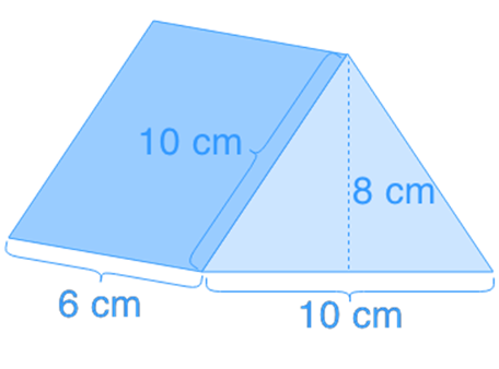 find triangular prism surface area