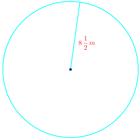 what is the circumference of the circle given the radius