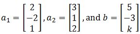 linear combination with unknown terms