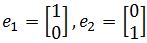 Standard basis, unit vectors in r^2