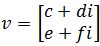 complex vector v