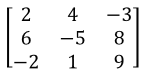 The three types of matrix row operations