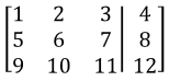 a linear system represented as a matrix