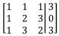 linear system in matrix form