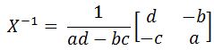 formula for finding the inverse of a matrix