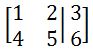 linear system represented as a matrix