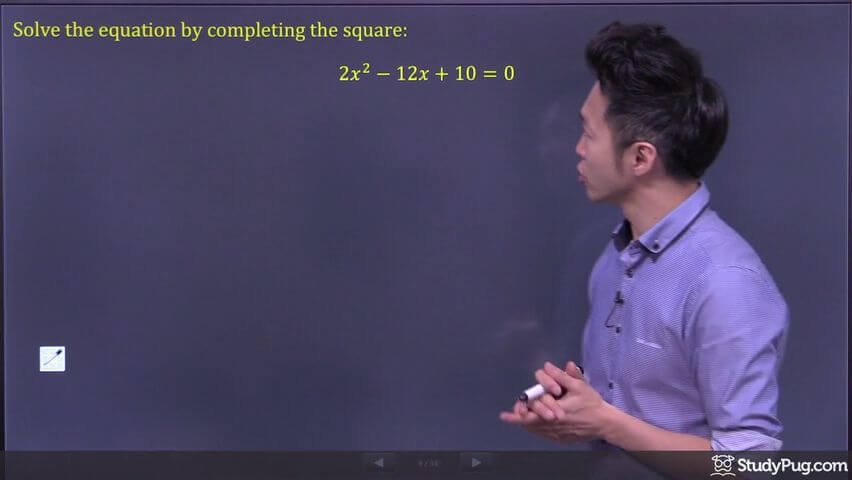 completing the square step 1