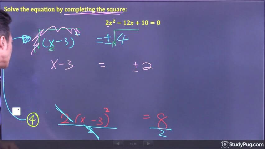 completing the square step 7