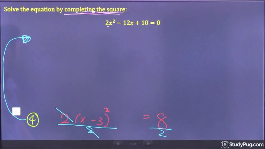 completing the square step 6