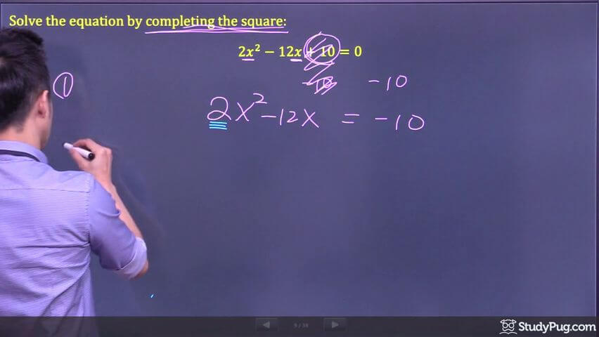 completing the square step 2
