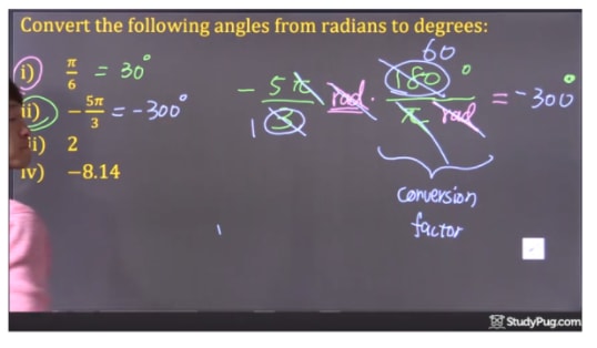 How To Convert Between Degrees And Radians Studypug