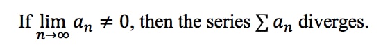 Definition 2: Nth term test