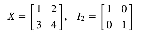 Equation 12: Matrix Multiplication for identity matrix example pt.1
