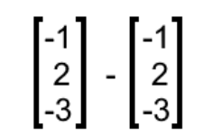 Equation 13: Subtraction of two equal column vectors