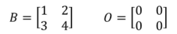 Equation 20: Matrices B and 0