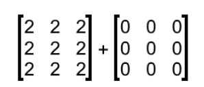 Equation 4: Addition with a zero matrix