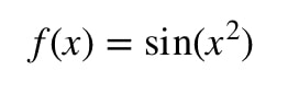 Equation 4: Derivative of sinx^2 pt.1