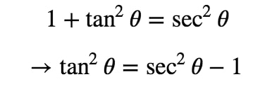 Equation 4: Substituting with asec pt.2