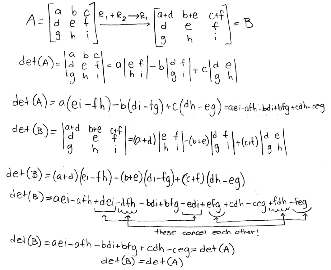 Equation 5: Explicit explanation for row operation property 1