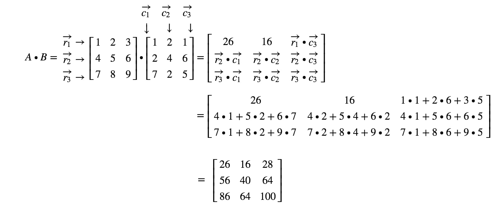 Equation 6: 3 x 3 Matrix Multiplication Example pt.6
