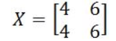 Equation 6: Matrix X
