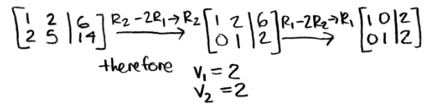 Equation 6: Solving for vector v