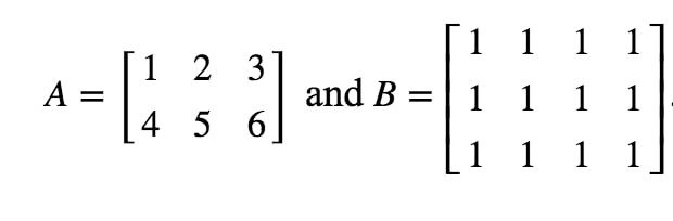 Equation 7: Defined Matrix example pt.1