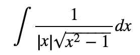 Equation 7: Trig Substitution of inverse sec pt.1
