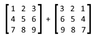 Equation 8: Addition of two matrices