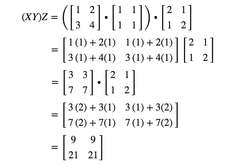 Equation 8: Associative Property example pt.2