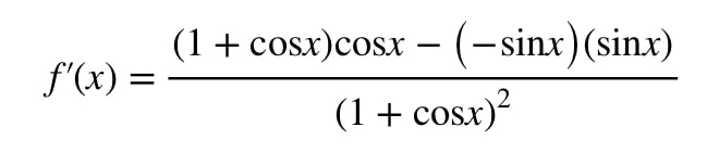 Equation 8: Derivative slope of function pt.6