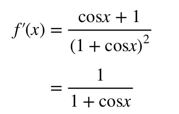 Equation 8: Derivative slope of function pt.9