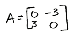 Equation for example 2: Matrix A