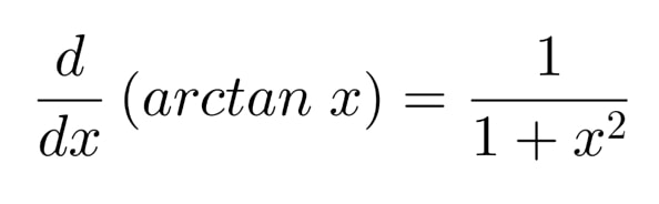 Figure 1: Derivative of arctan