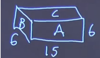 Find the area of the sides of the small blocks in the above diagram