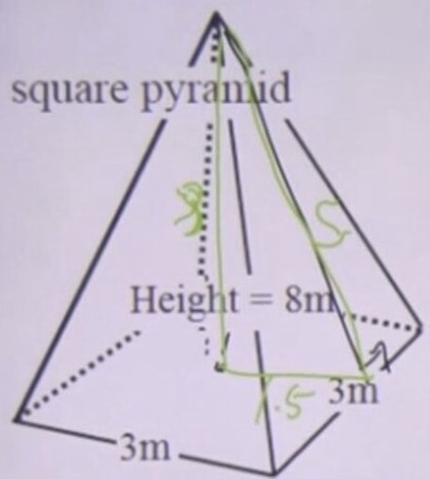 Look for the height using pythagorean theorem