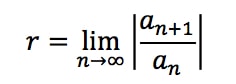 Formula 1: Ratio test