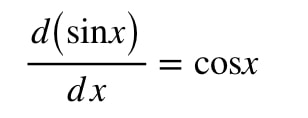 Formula 3: Derivative of sinx