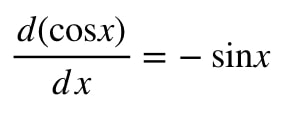 Formula 4: Derivative of cosx