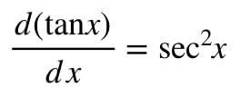 Formula 5: Derivative of tanx