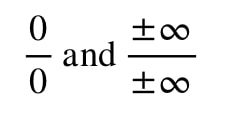 Formula 7: Indeterminate forms