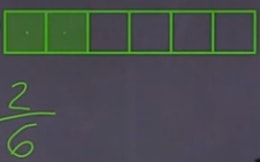 The fraction of the first box provided in the diagram