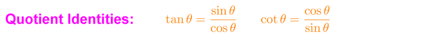 Quotient Identities