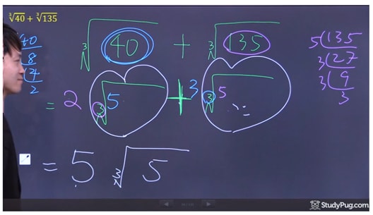 adding radicals and express in single radical form